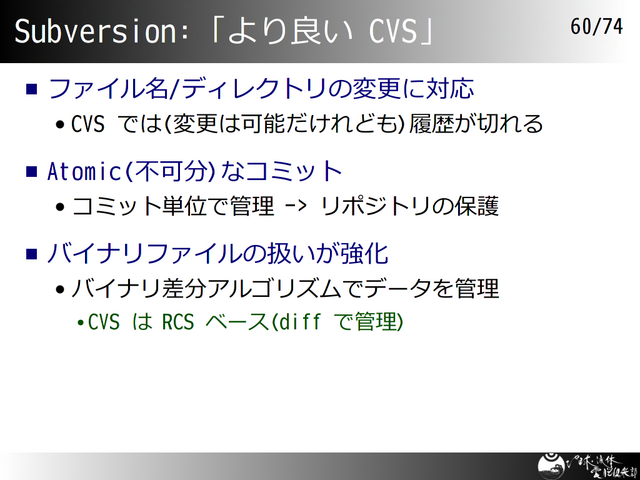 Subversion:֤ɤ CVS