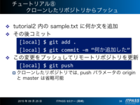 クローンしたところからプッシュ